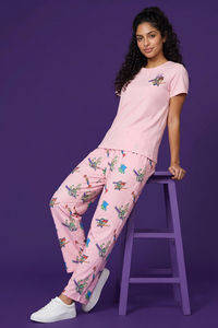 Zivame Toy Story Knit Poly Pyjama Set - Crystal Rose — thumbnail 1